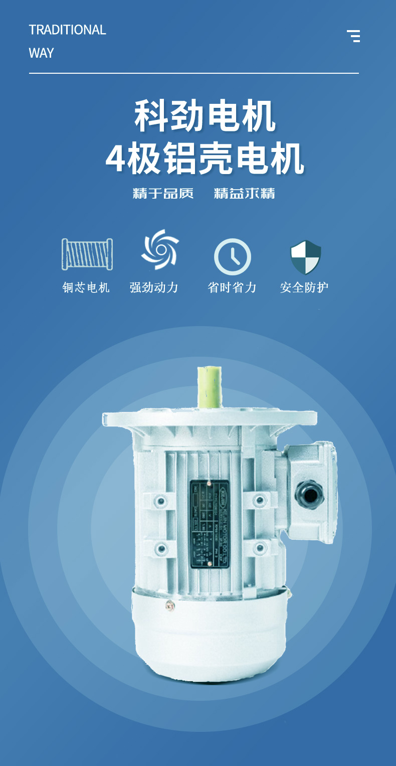 4级铝壳电机-卧式